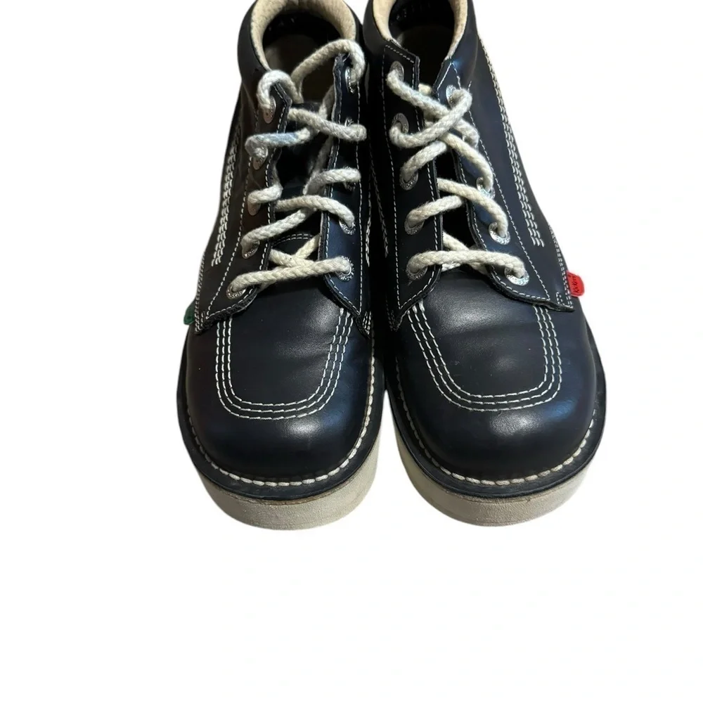 Kickers Opaah Vintage Platform Navy Lace Up Unisex High Top Shoes Men’s Size 41